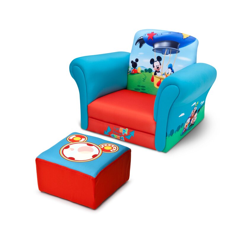 Delta Children Mickey Mouse Upholstered Kids Club Chair